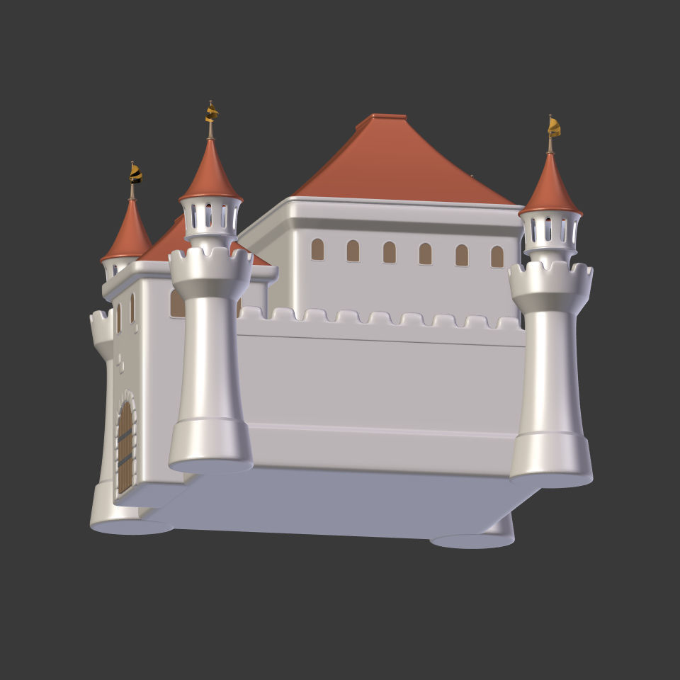 Cartoon Castle 3D model_10