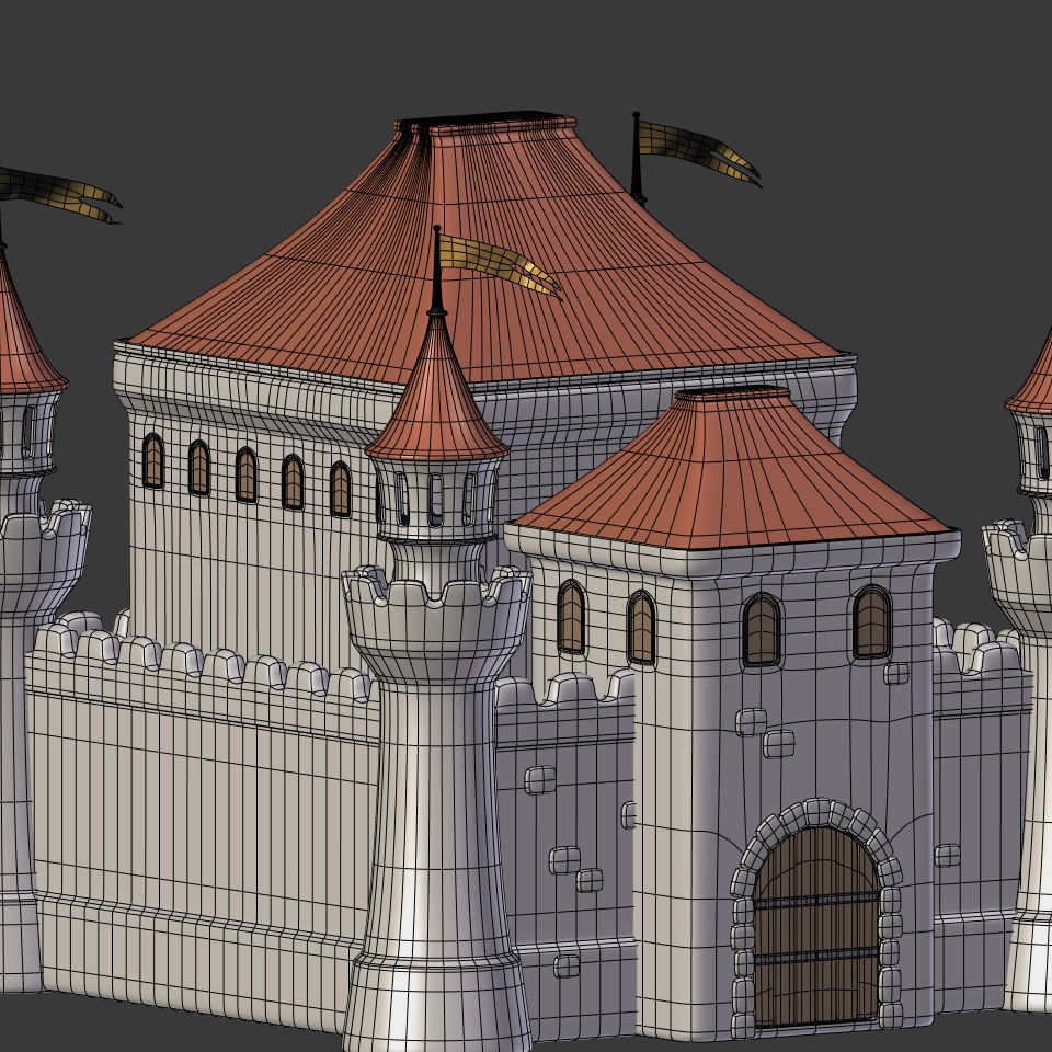 Cartoon Castle 3D model_16
