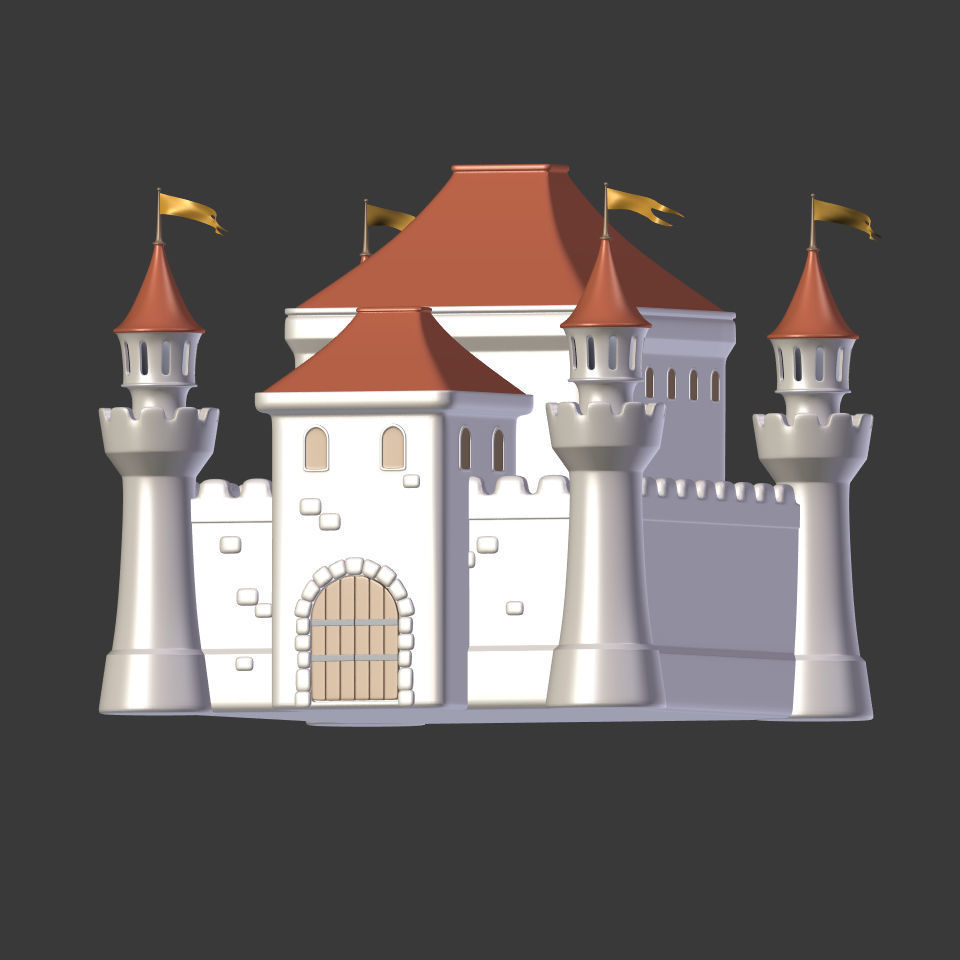 Cartoon Castle 3D model_14