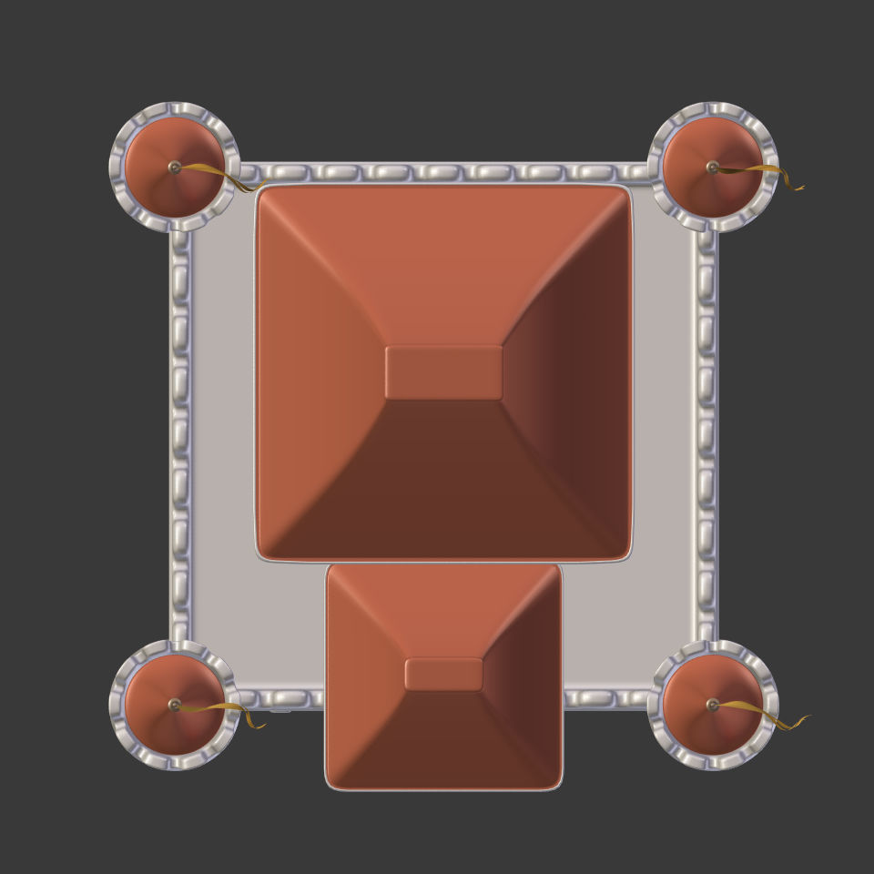 Cartoon Castle 3D model_9