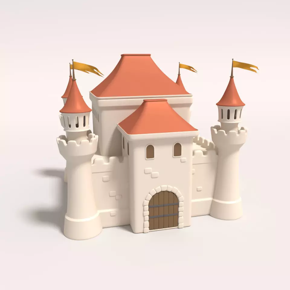 Cartoon Castle 3D model_0