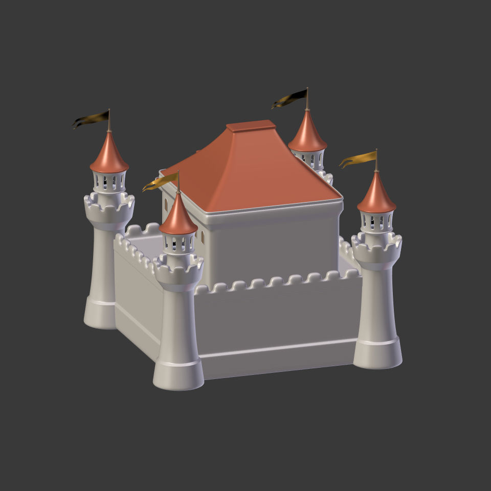 Cartoon Castle 3D model_11