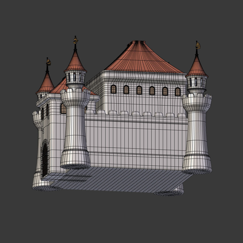 Cartoon Castle 3D model_13