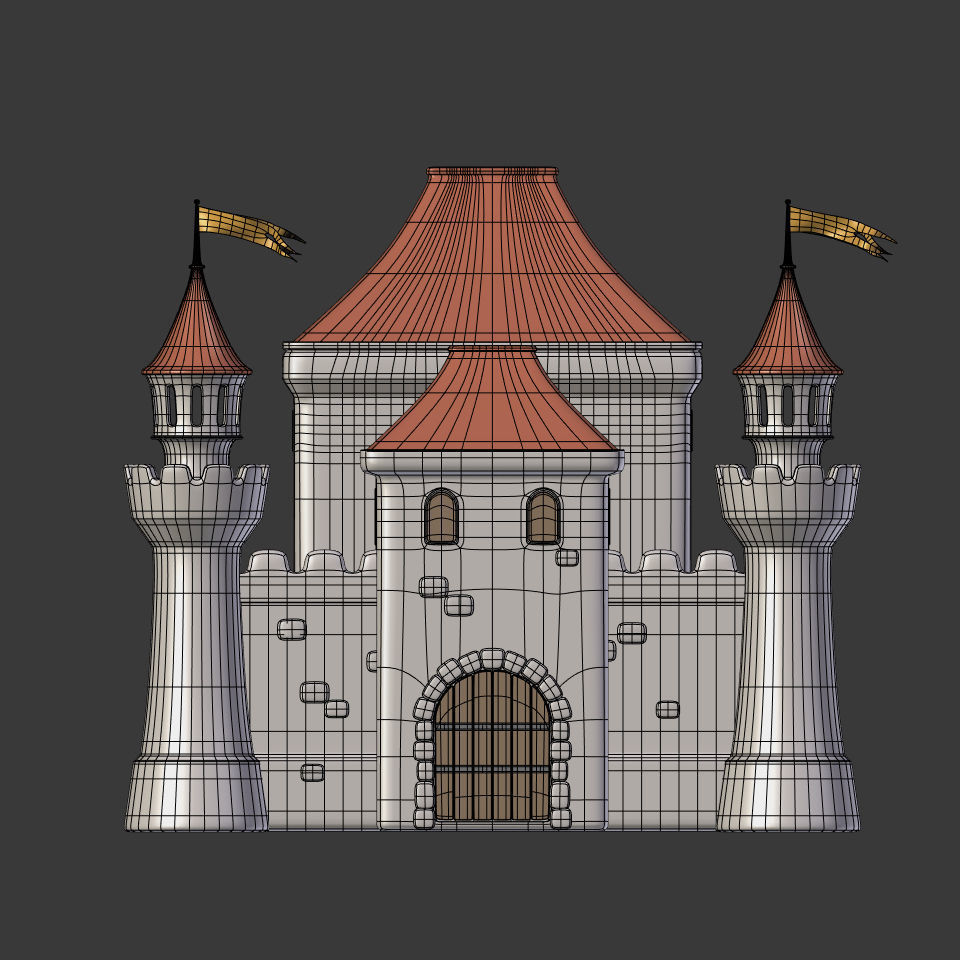 Cartoon Castle 3D model_8