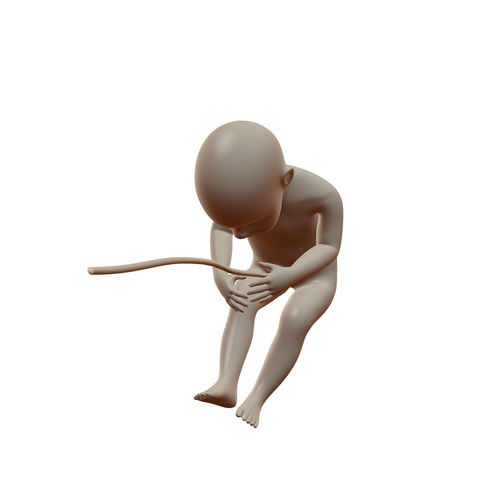 Human Fetus Low-poly 3D model