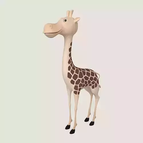 Cartoon Giraffe Low-poly 3D model