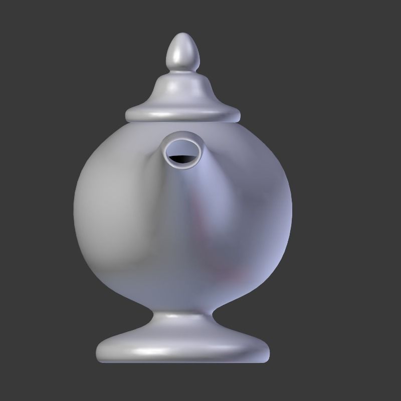 Cartoon Magic Lamp Low-poly 3D model_7