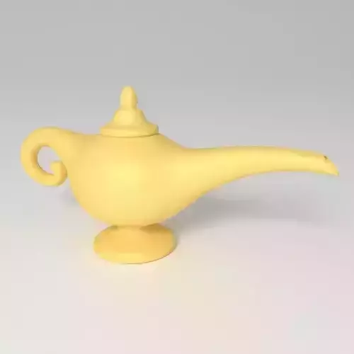 Cartoon Magic Lamp Low-poly 3D model