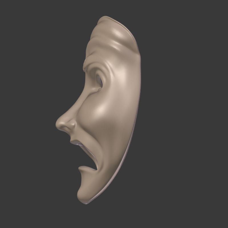Theater Mask 3D model_9