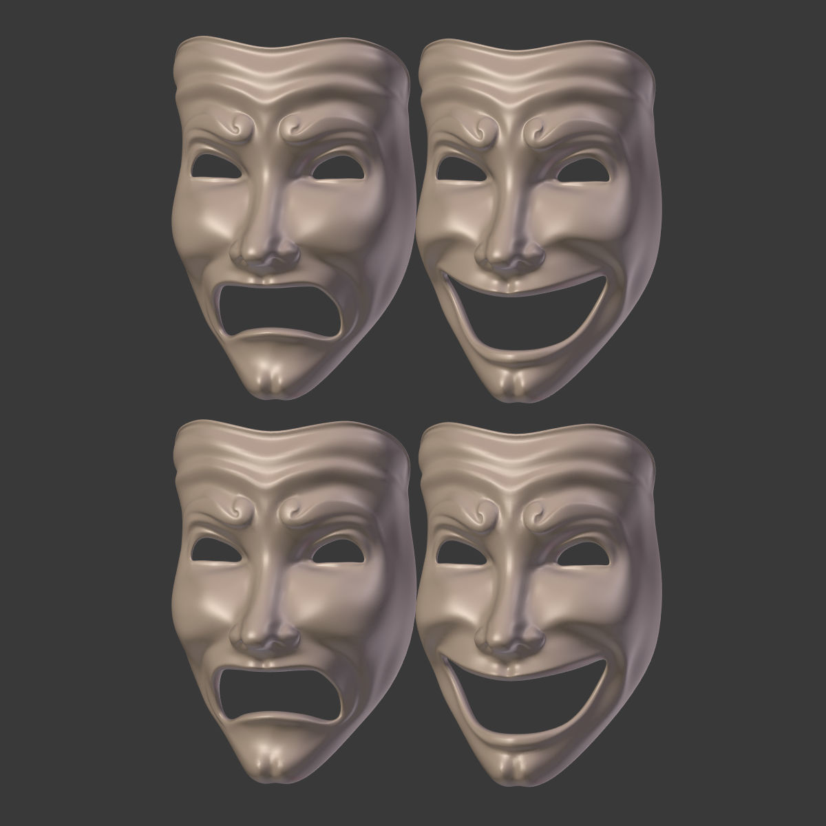 Theater Mask 3D model_16