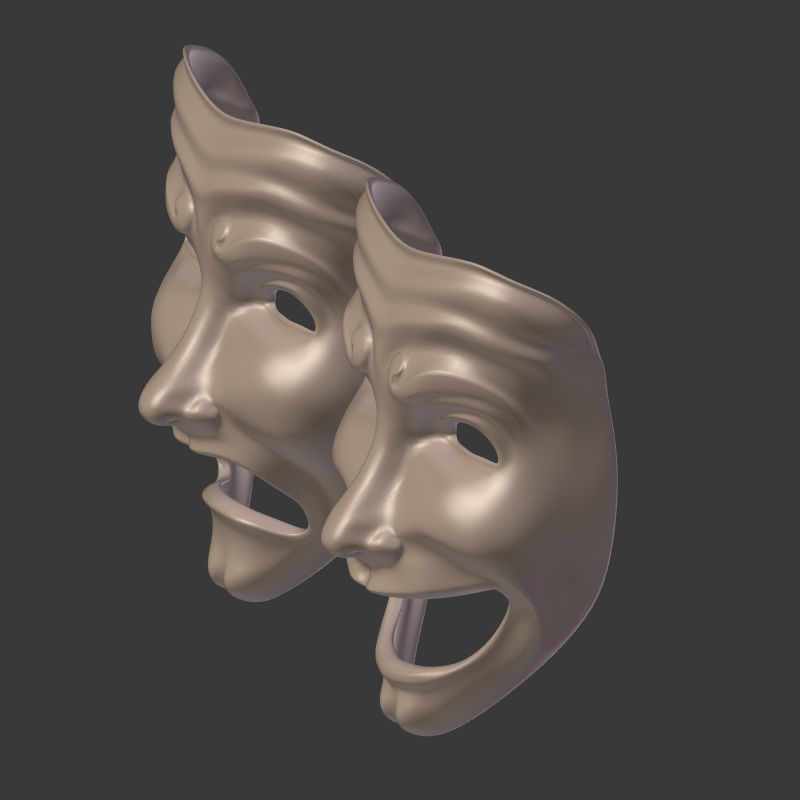 Theater Mask 3D model_14