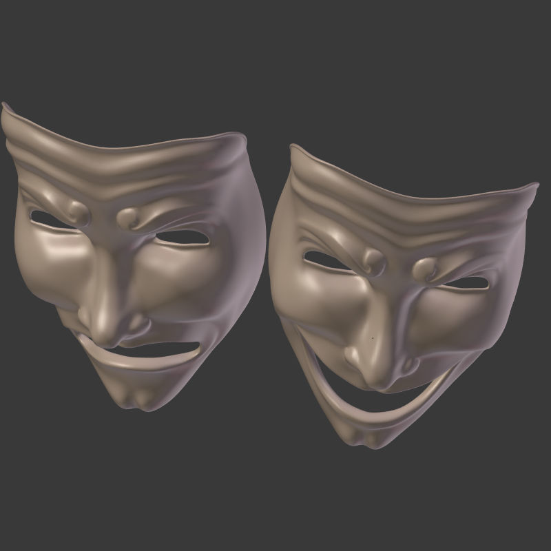 Theater Mask 3D model_13