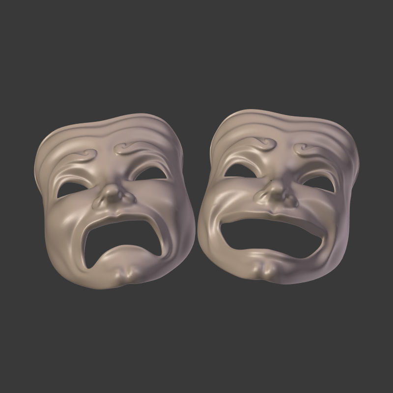 Theater Mask 3D model_6