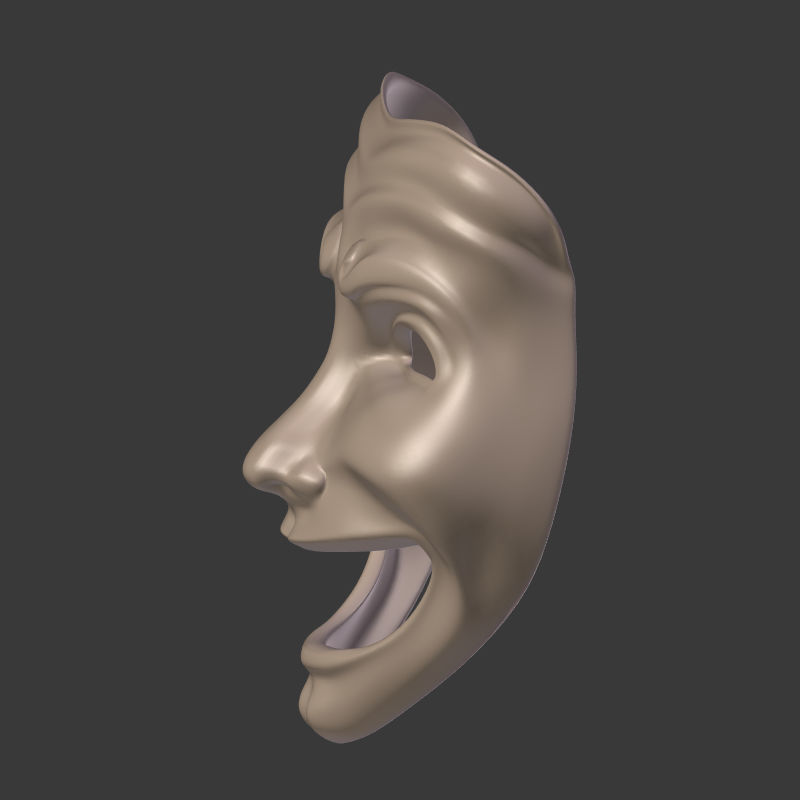 Theater Mask 3D model_8