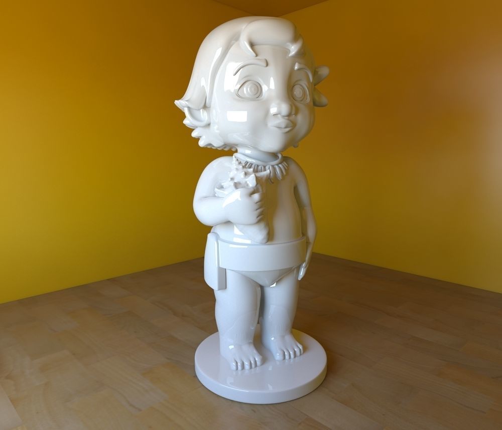 hawaii princes 3D print model_2