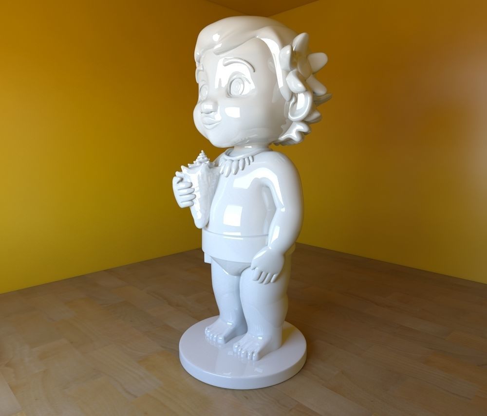 hawaii princes 3D print model_4