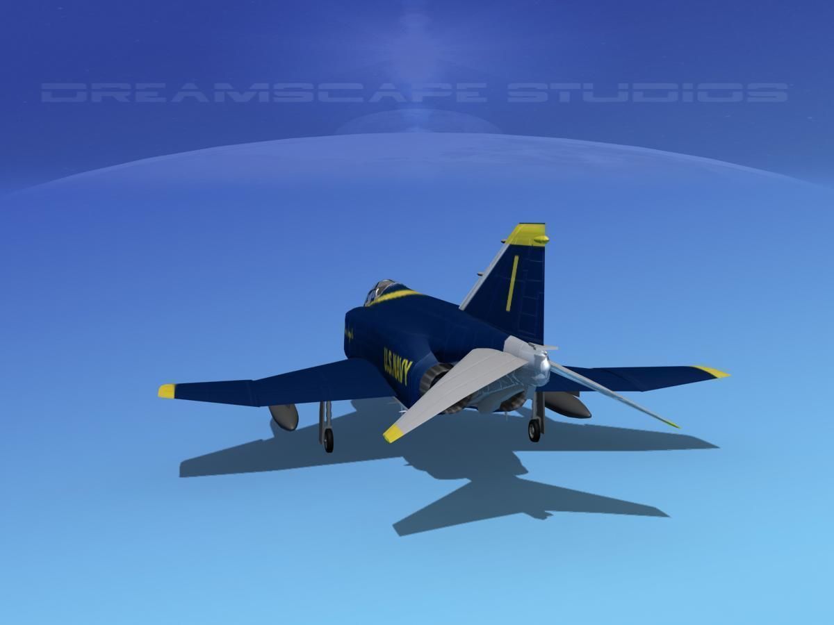 McDonnell Douglas F-4J Phantom II USN Blue Angels 3D model_4
