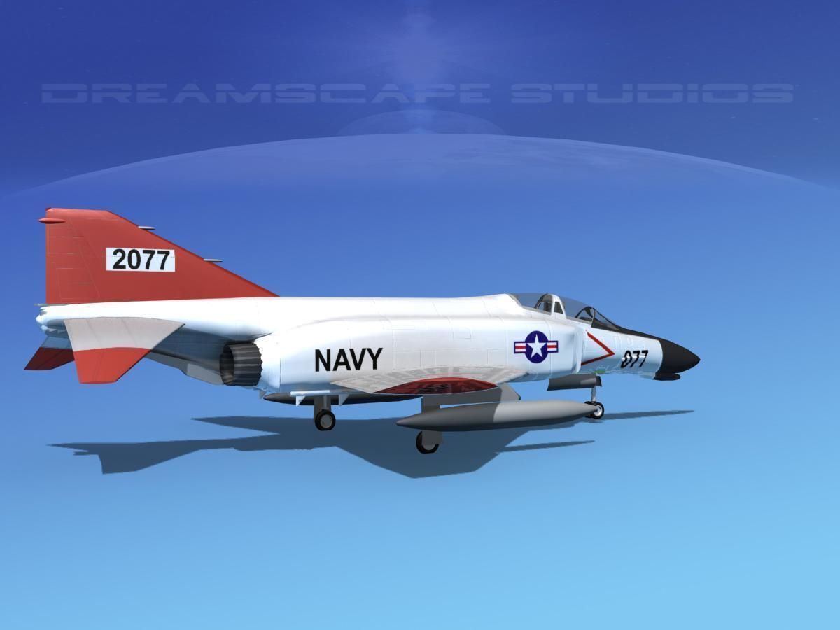 McDonnell Douglas F-4J Phantom II V02 USN 3D model_2