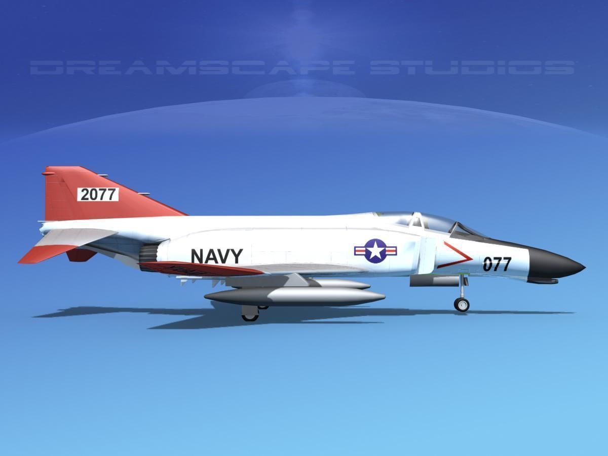 McDonnell Douglas F-4J Phantom II V02 USN 3D model_1