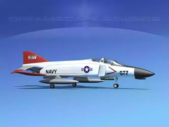 McDonnell Douglas F-4J Phantom II V02 USN 3D model