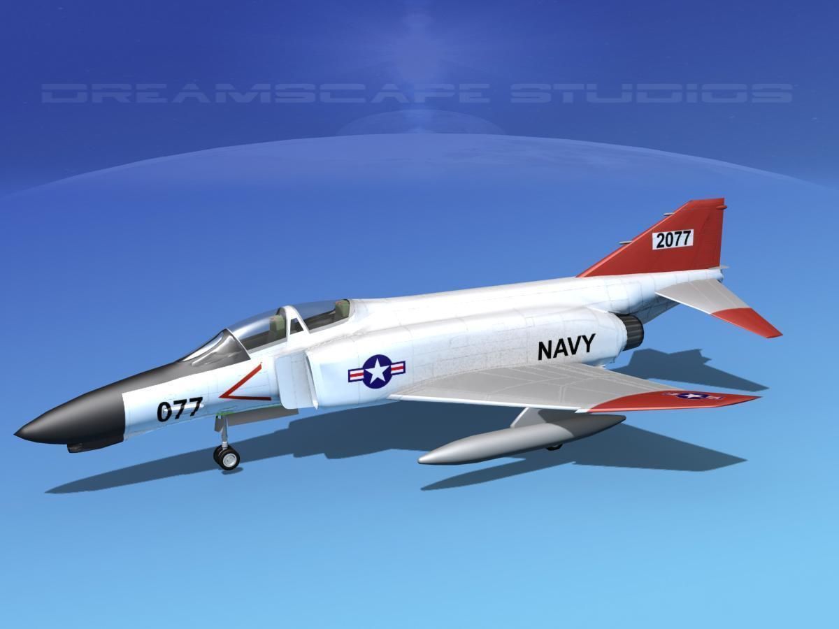 McDonnell Douglas F-4J Phantom II V02 USN 3D model_7