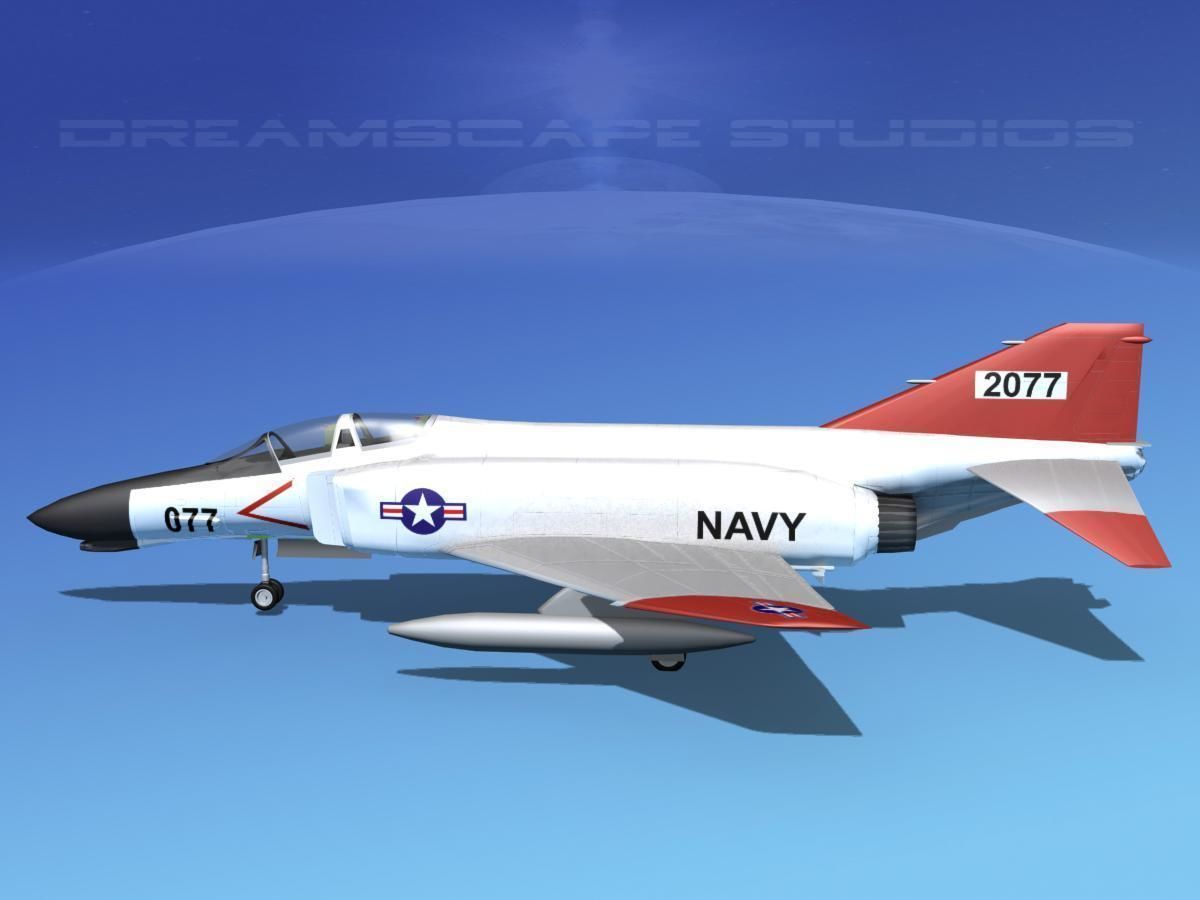 McDonnell Douglas F-4J Phantom II V02 USN 3D model_6