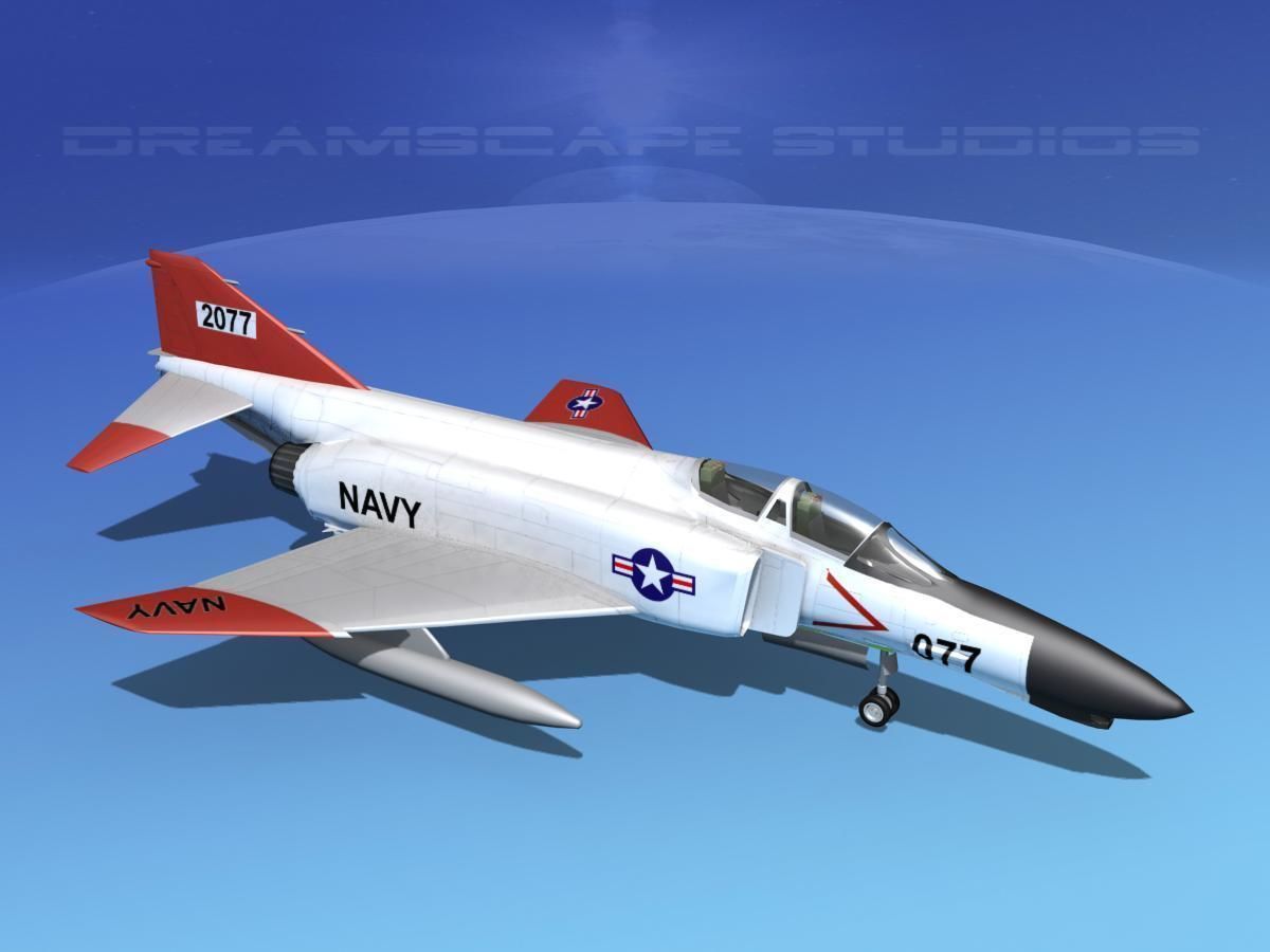 McDonnell Douglas F-4J Phantom II V02 USN 3D model_10
