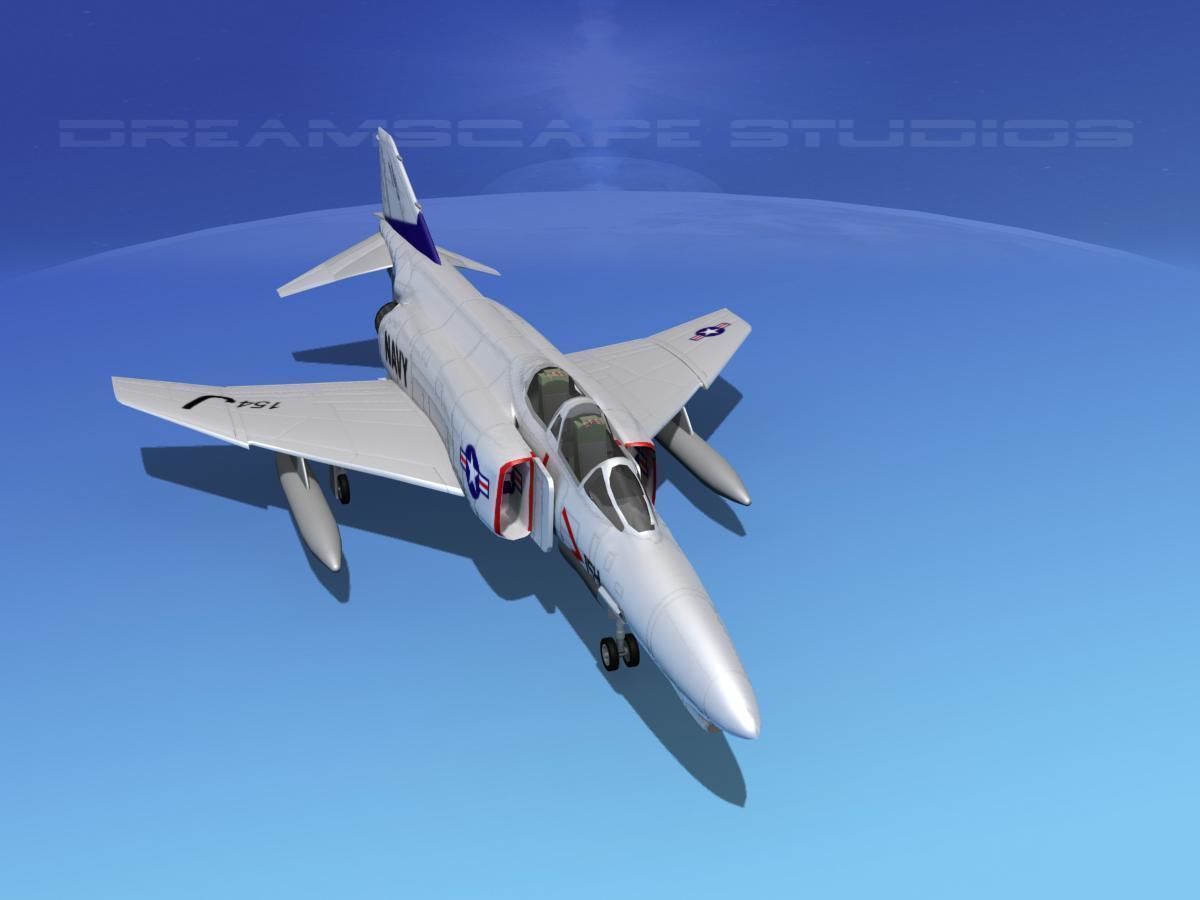 McDonnell Douglas F-4J Phantom II V03 USN 3D model_9