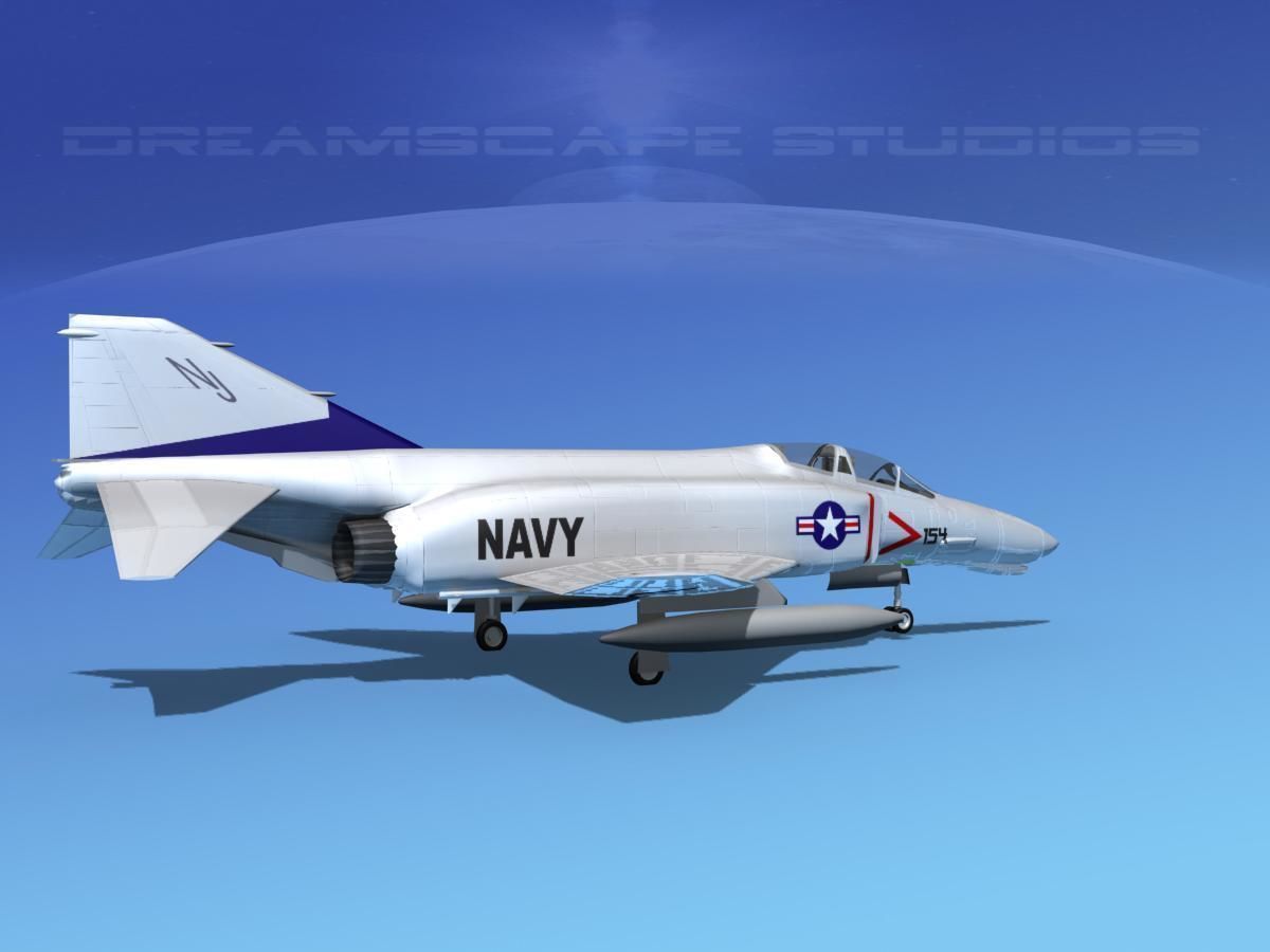 McDonnell Douglas F-4J Phantom II V03 USN 3D model_2