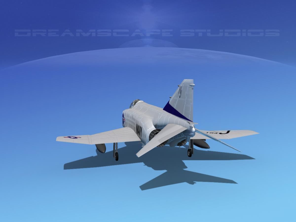 McDonnell Douglas F-4J Phantom II V03 USN 3D model_4