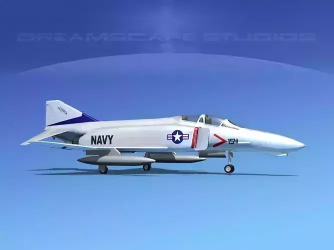 McDonnell Douglas F-4J Phantom II V03 USN 3D model
