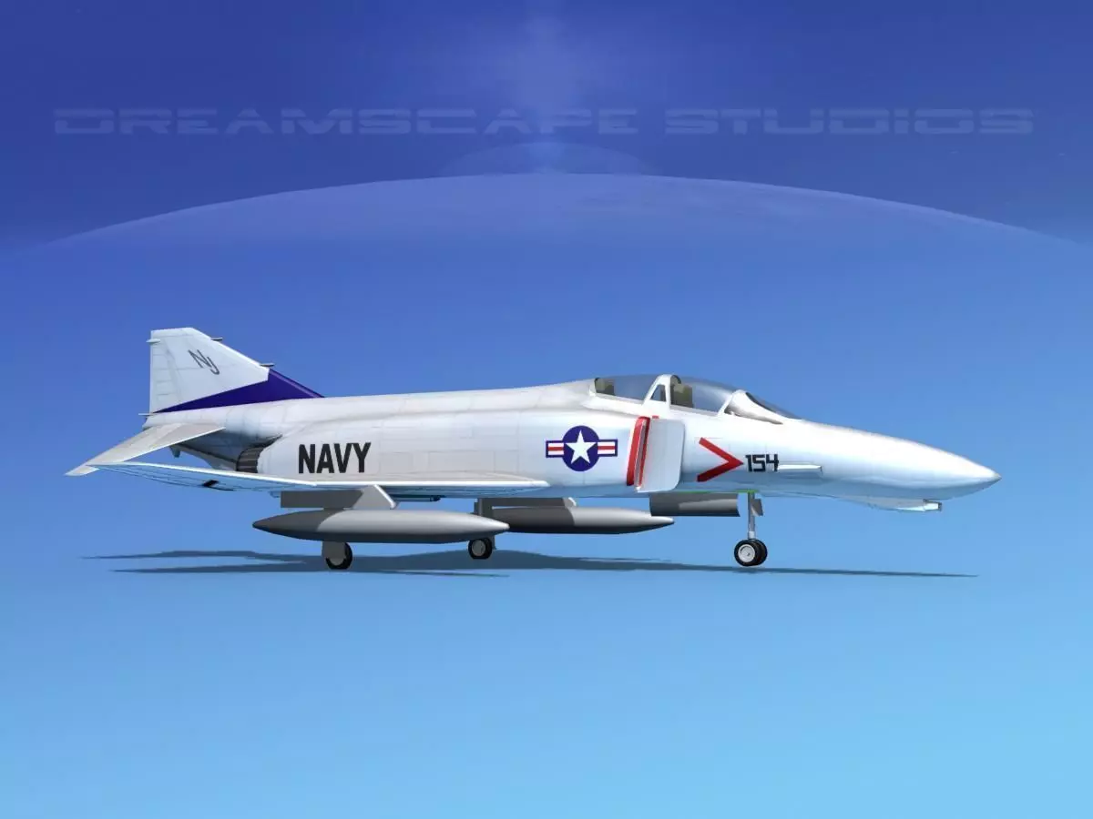 McDonnell Douglas F-4J Phantom II V03 USN 3D model_0