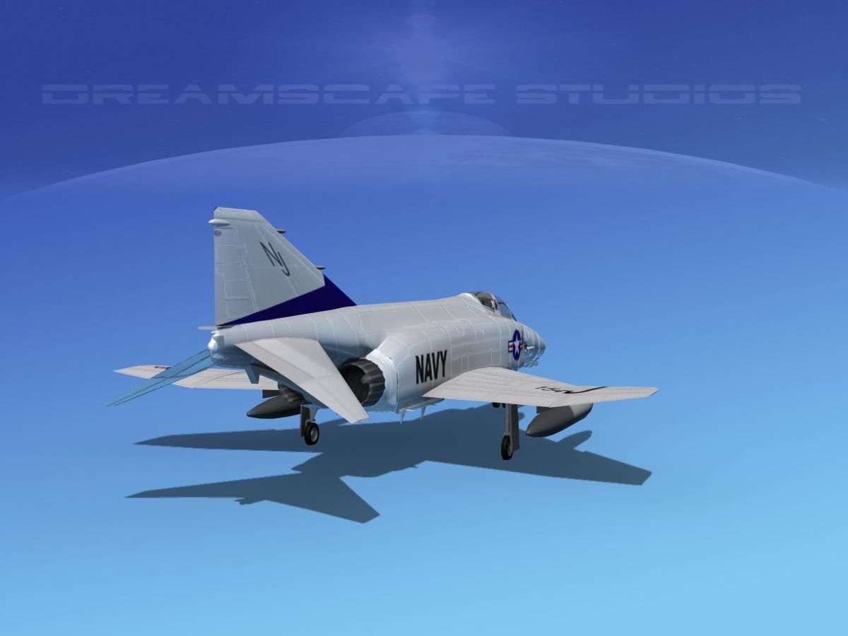 McDonnell Douglas F-4J Phantom II V03 USN 3D model_3