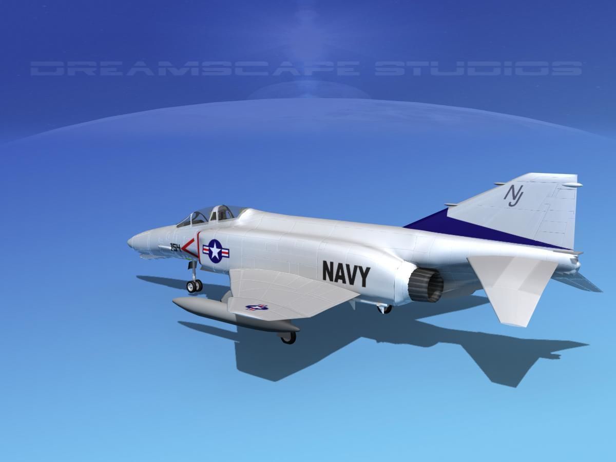 McDonnell Douglas F-4J Phantom II V03 USN 3D model_5