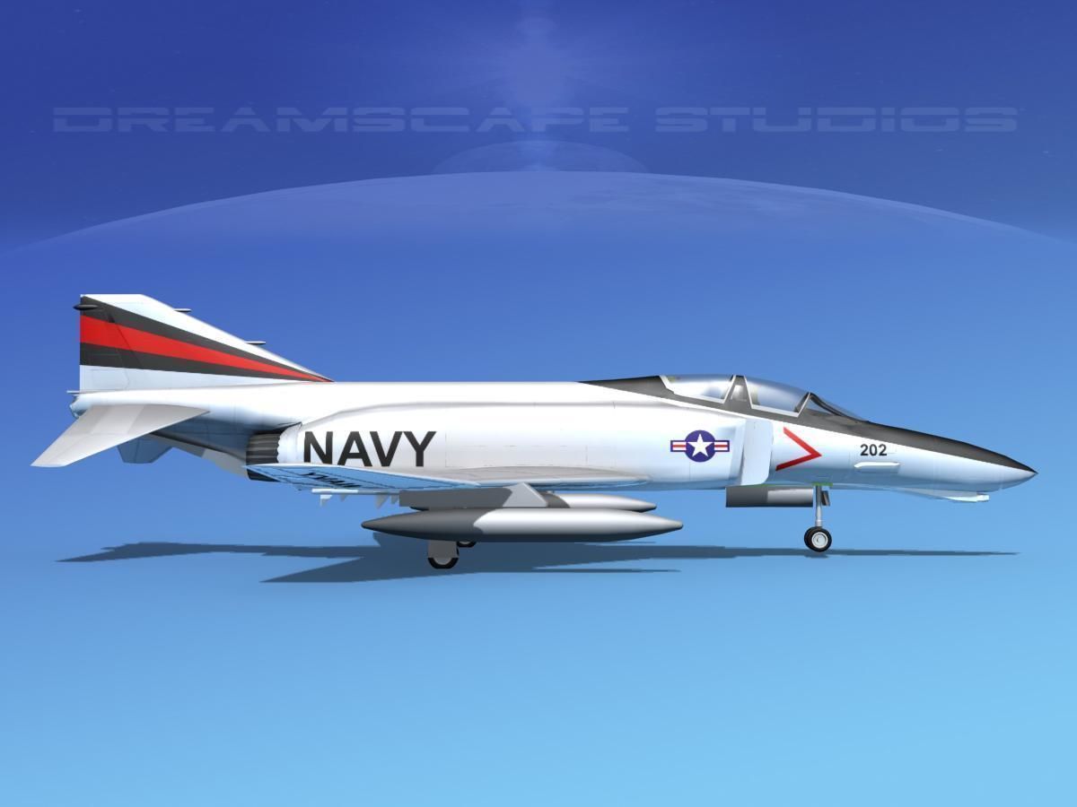 McDonnell Douglas F-4J Phantom II V04 USN 3D model_1