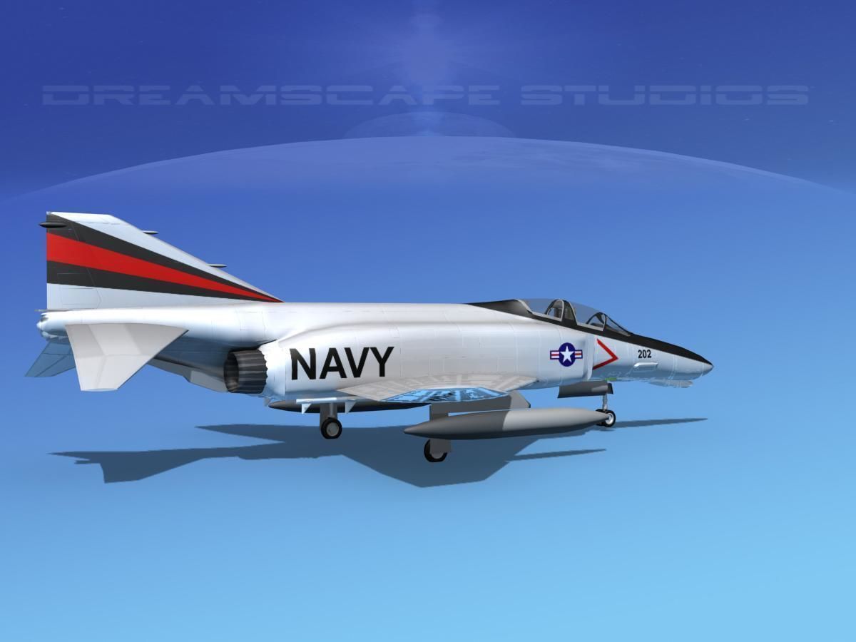 McDonnell Douglas F-4J Phantom II V04 USN 3D model_2