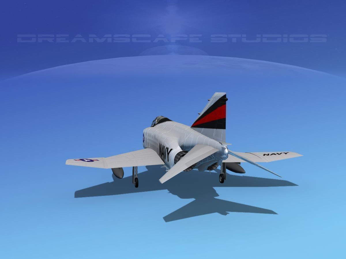 McDonnell Douglas F-4J Phantom II V04 USN 3D model_4