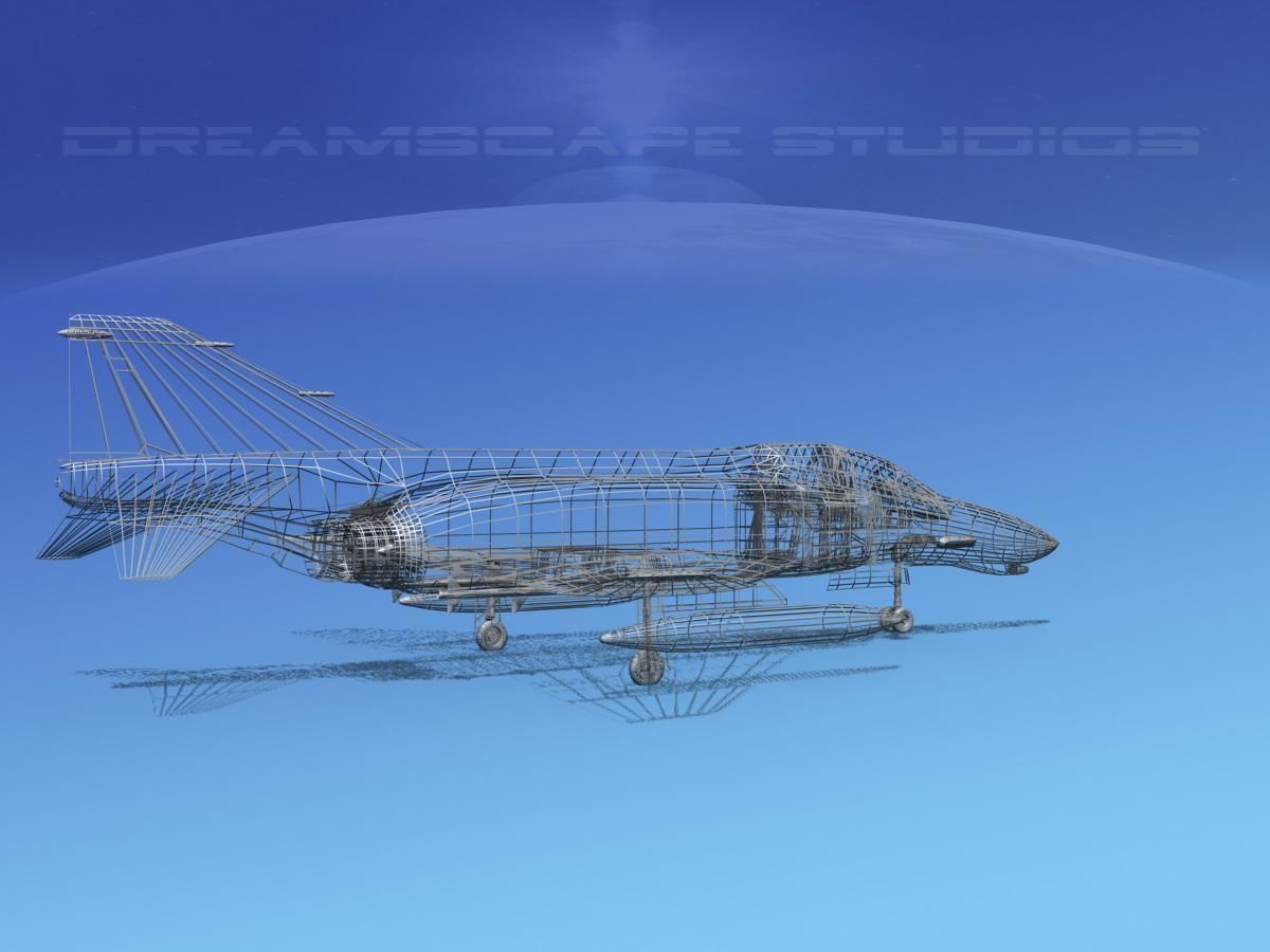 McDonnell Douglas F-4J Phantom II V05 USN 3D model_15