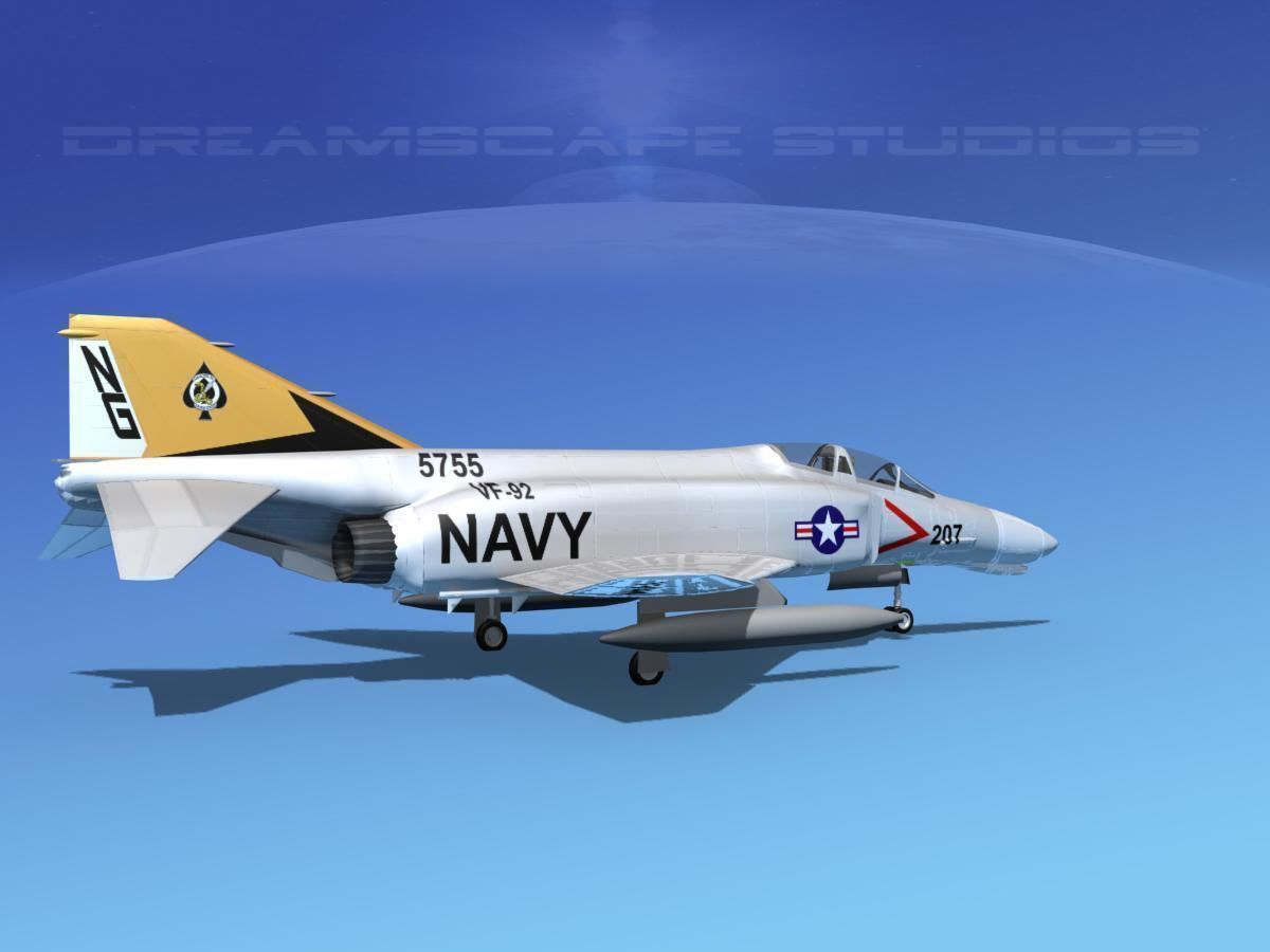 McDonnell Douglas F-4J Phantom II V05 USN 3D model_2