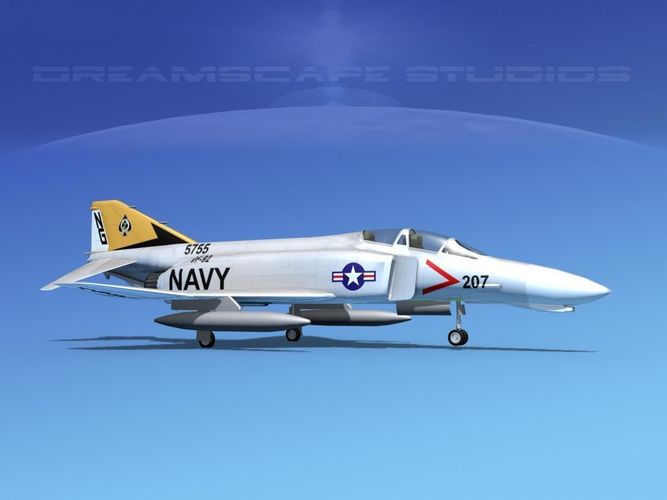 McDonnell Douglas F-4J Phantom II V05 USN 3D model