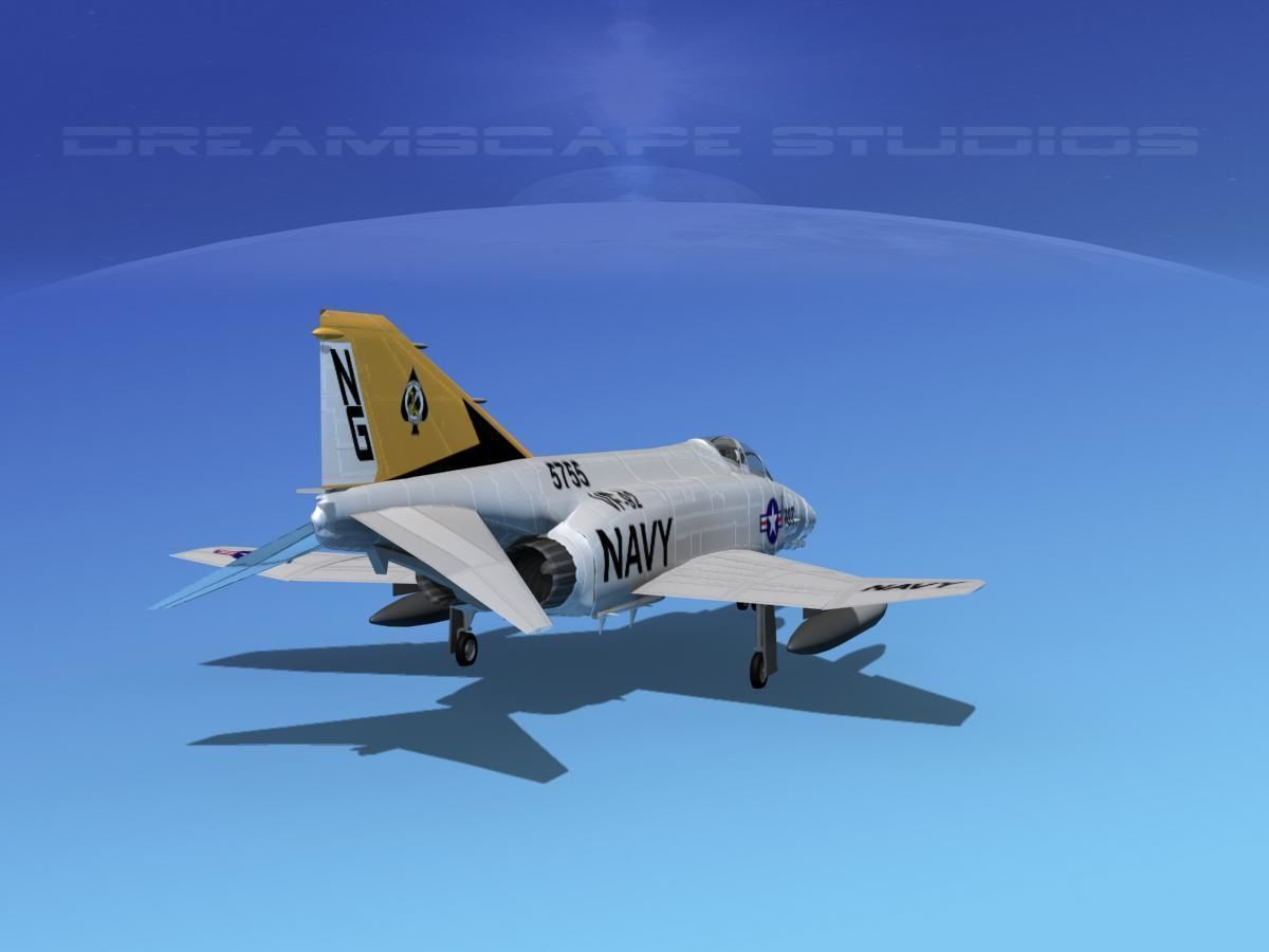 McDonnell Douglas F-4J Phantom II V05 USN 3D model_3