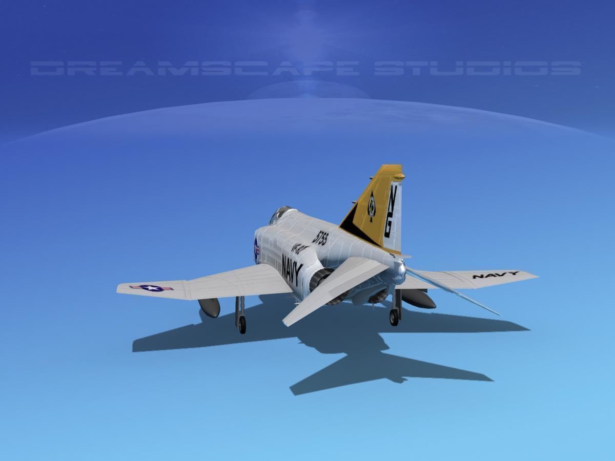 McDonnell Douglas F-4J Phantom II V05 USN 3D model_4