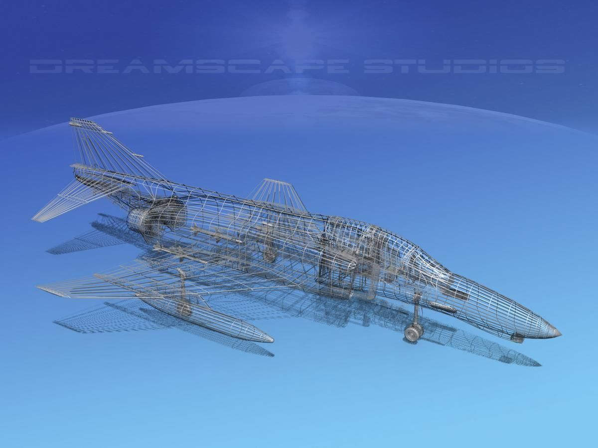 McDonnell Douglas F-4J Phantom II V05 USN 3D model_14