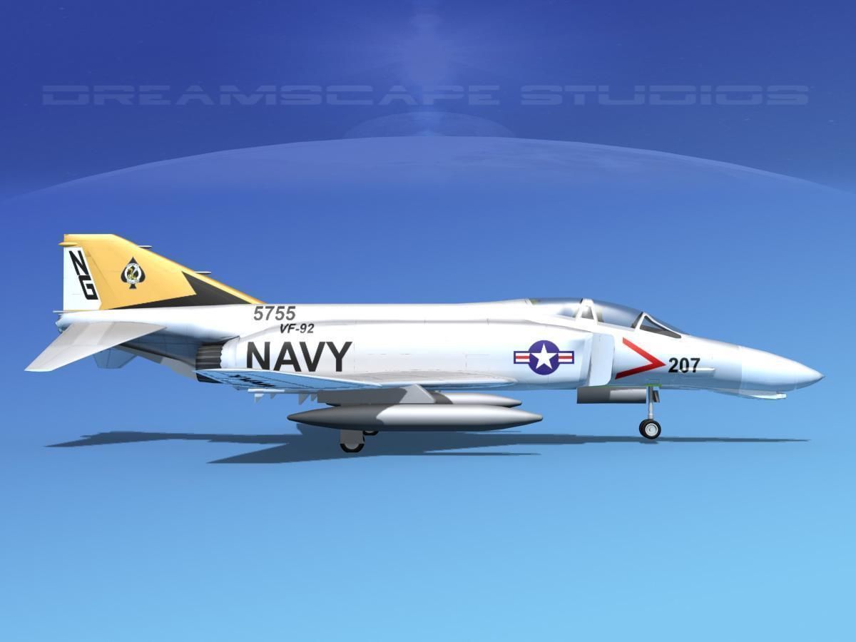 McDonnell Douglas F-4J Phantom II V05 USN 3D model_1
