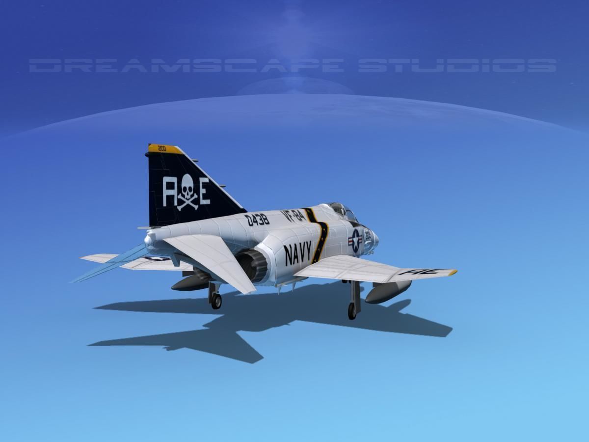 McDonnell Douglas F-4J Phantom II V07 USN 3D model_3