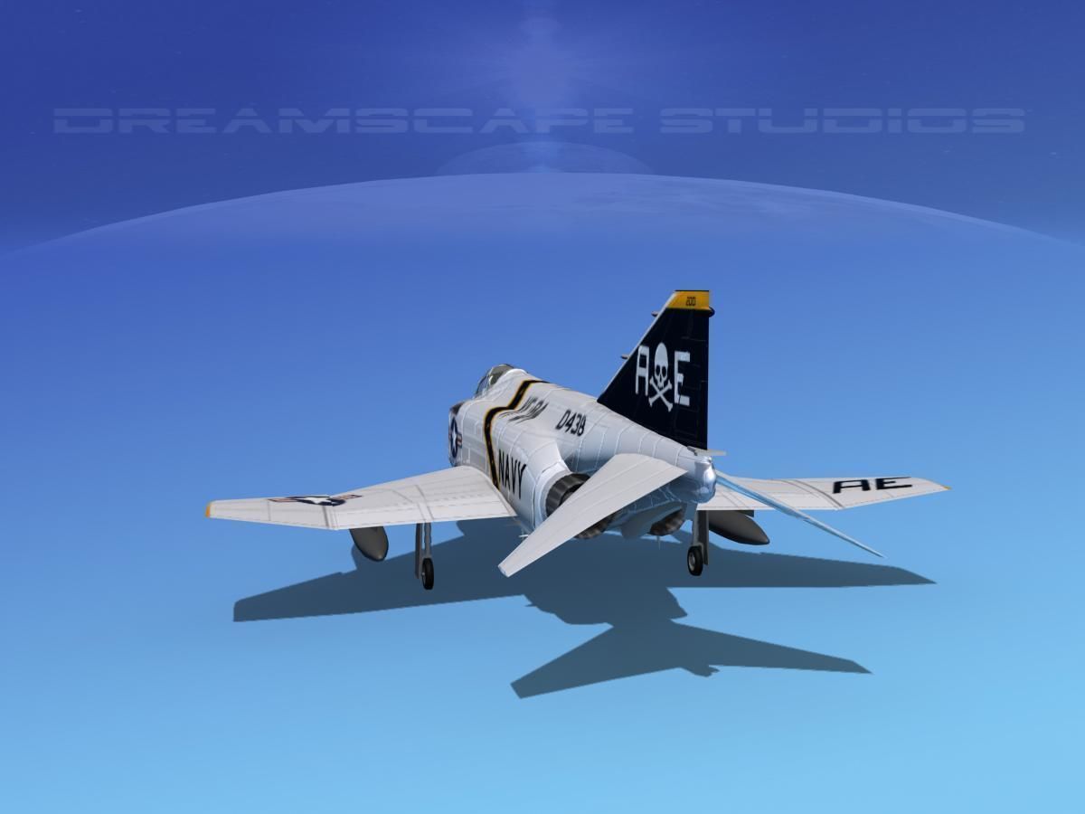 McDonnell Douglas F-4J Phantom II V07 USN 3D model_4