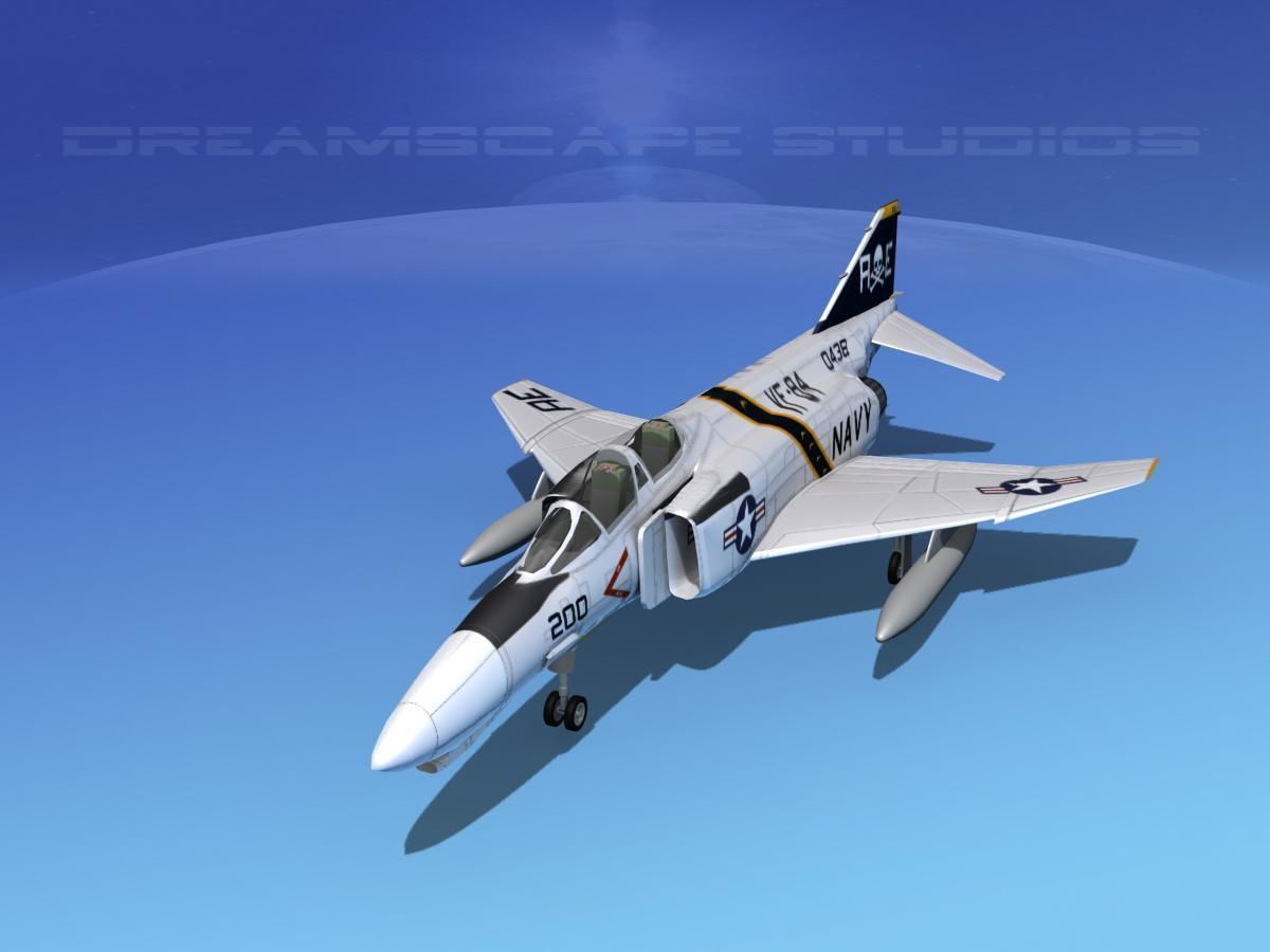 McDonnell Douglas F-4J Phantom II V07 USN 3D model_8