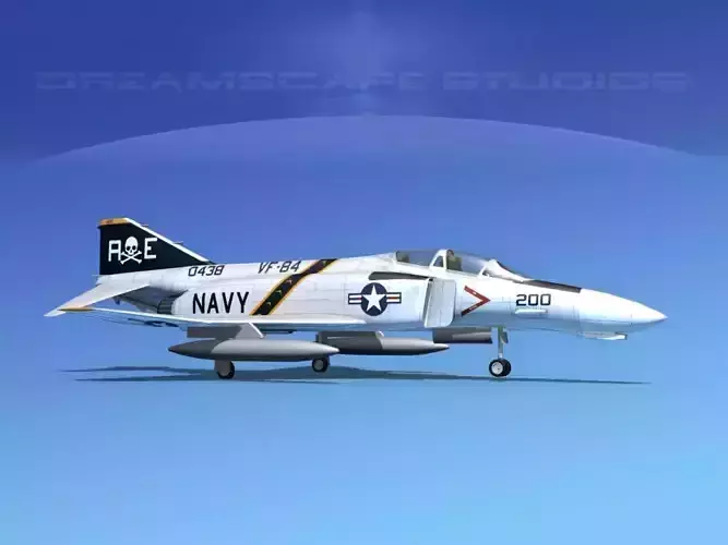 McDonnell Douglas F-4J Phantom II V07 USN 3D model
