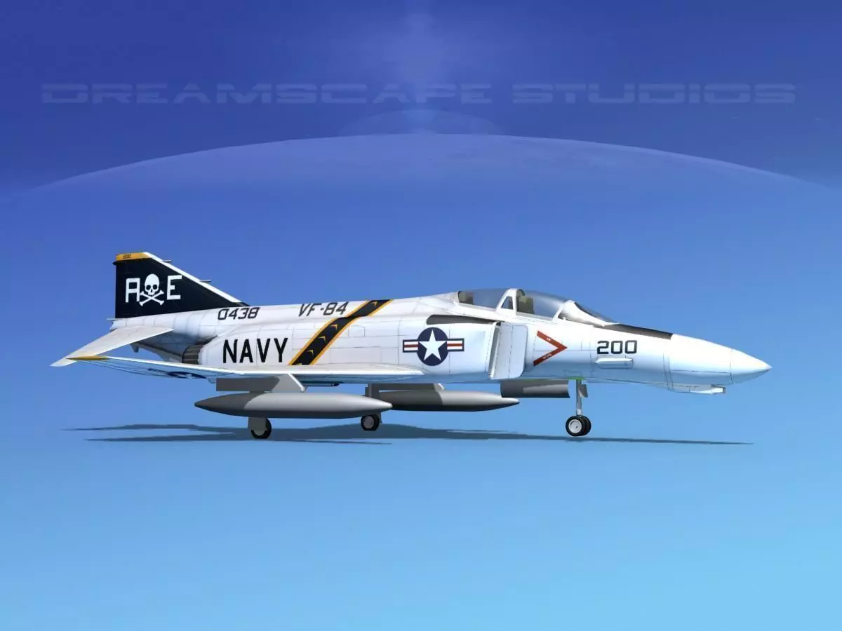 McDonnell Douglas F-4J Phantom II V07 USN 3D model_0