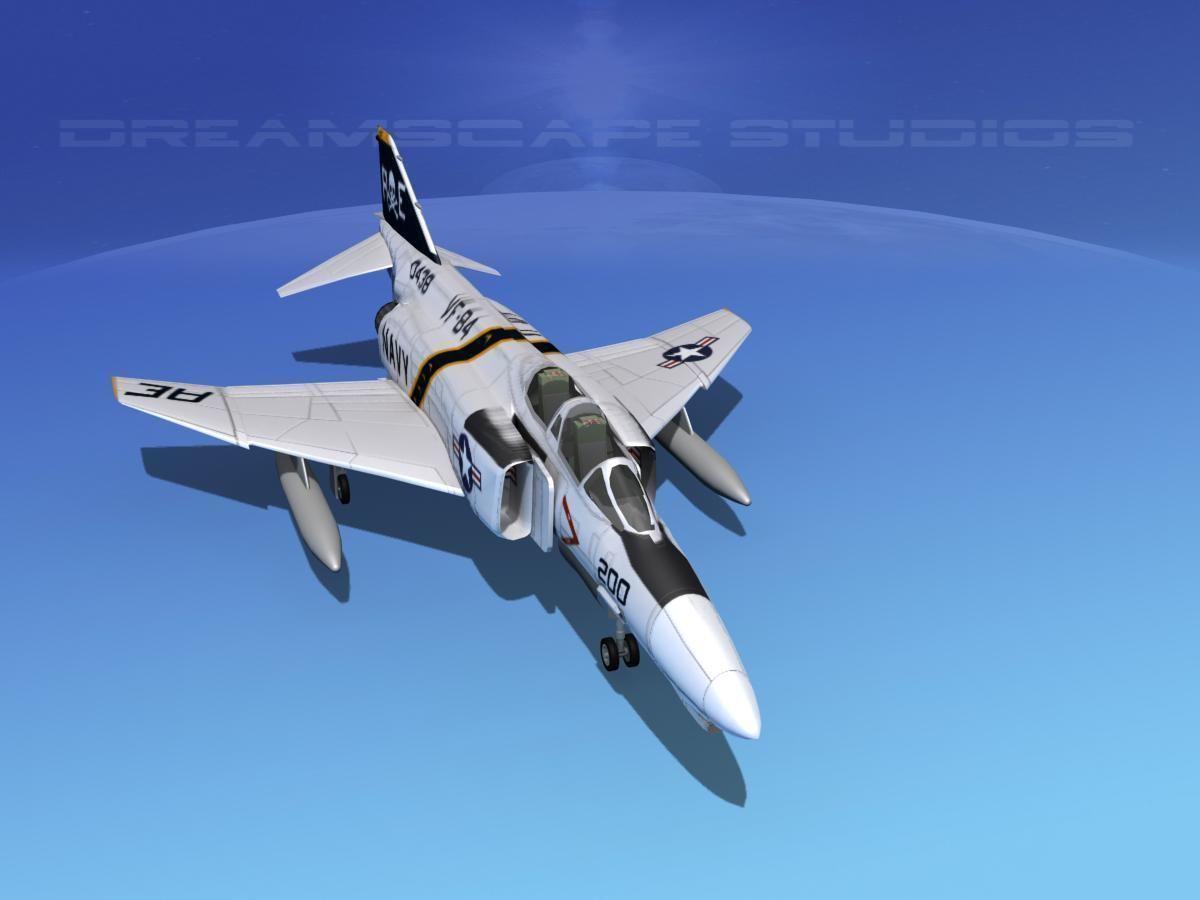 McDonnell Douglas F-4J Phantom II V07 USN 3D model_9